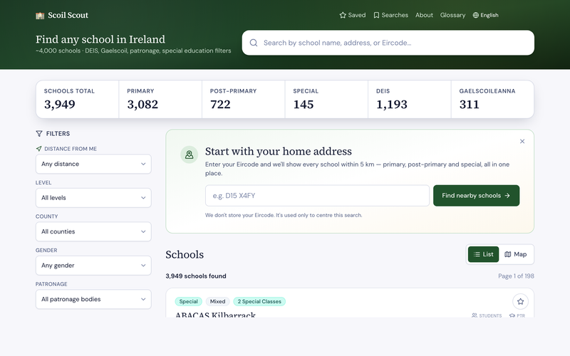 Screenshot of Scoil Scout